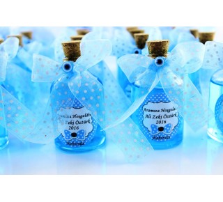 Bebek şekeri 50cc Mantar şişe mavi