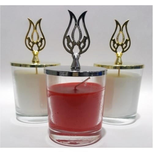 Cam Malzemeleri - Kubbeli Büyük Bardak Mum