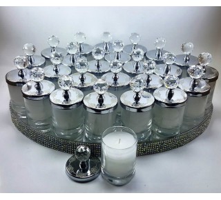 Kristal Kubbeli Bardak Mum