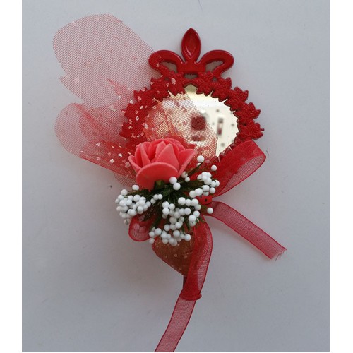 Kırmızı Çiçekli Ayna