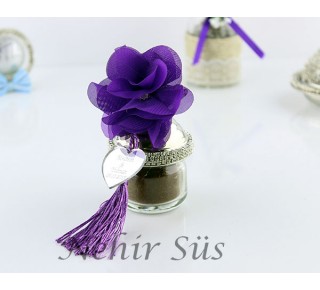 Kubbeli Kavanoz Taşlı Kahveli