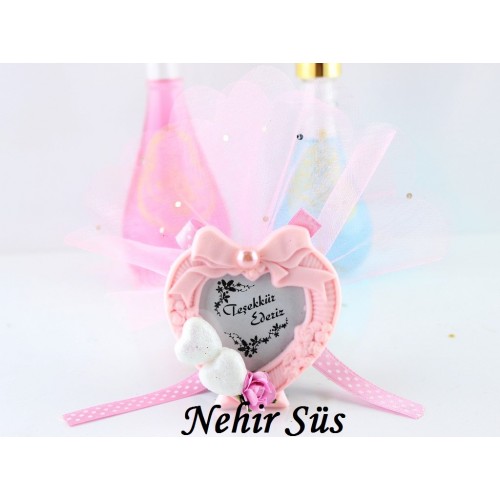 Kalpli Fiyonklu Pembe Çerçeve