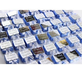 Mavi Aynalı Dekor Çikolata