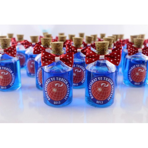 Dekoratif Hediyelikler - Firma Logo'lu Mantar Kolonya şişesi