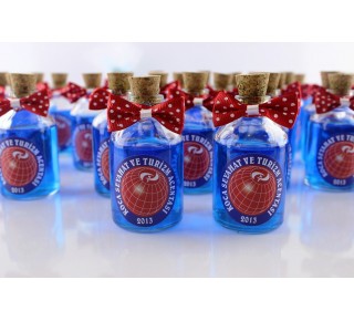 Dekoratif Hediyelikler - Firma Logo'lu Mantar Kolonya şişesi